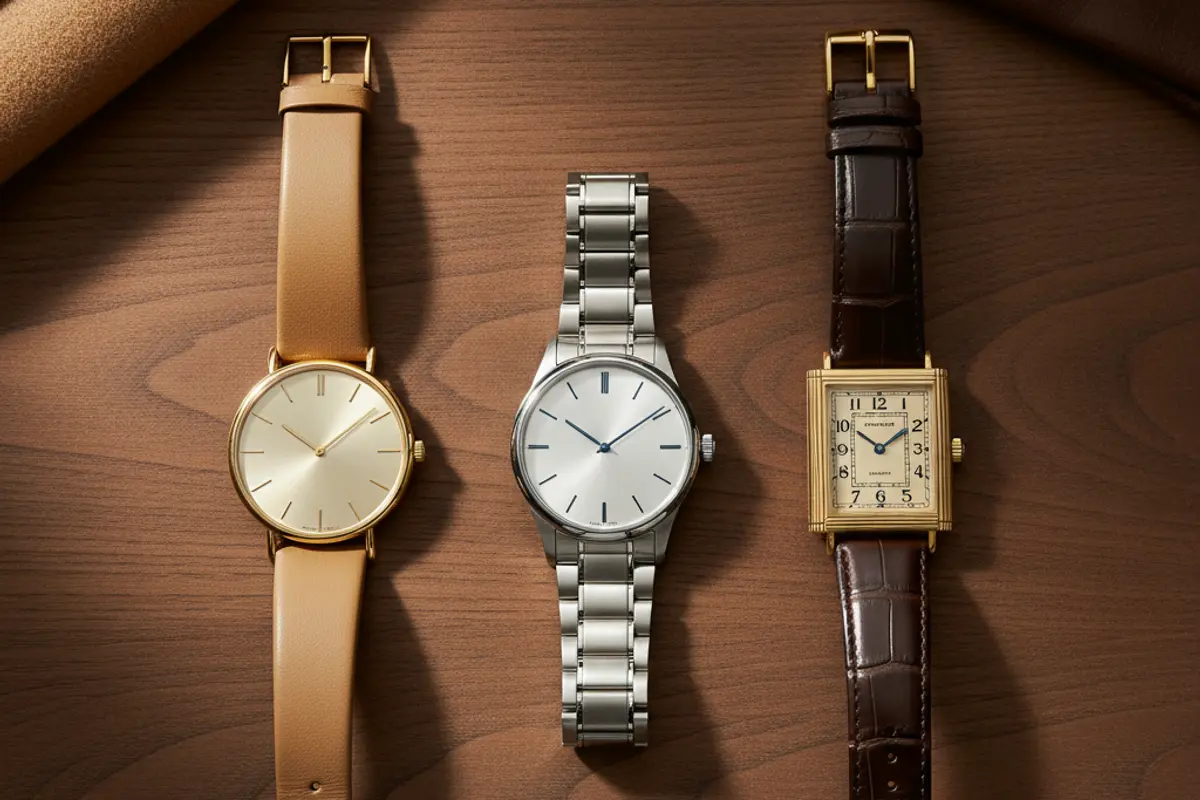 Figure comparative — accessoires-formels-homme-montre-boutons-manchette
