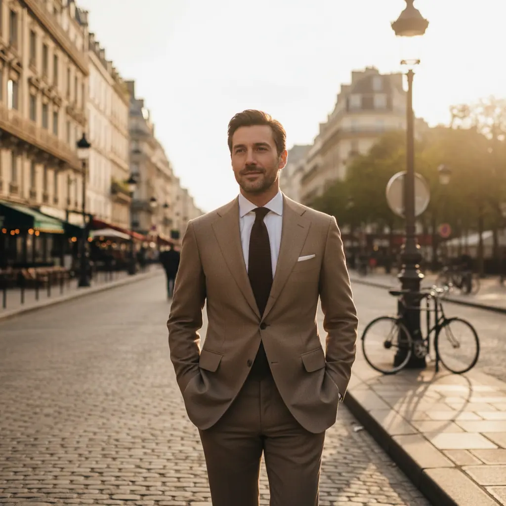 Costume beige camel homme : comment le porter avec élégance