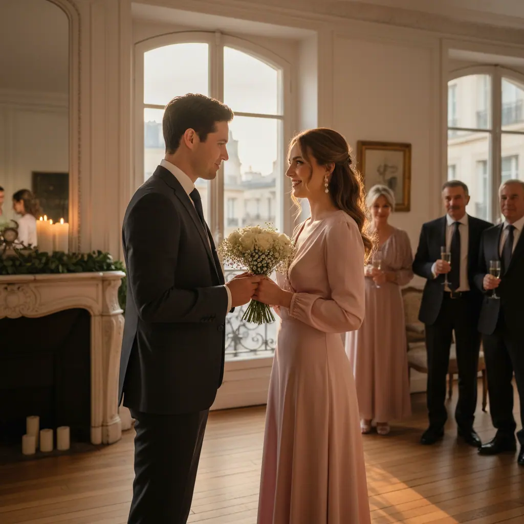 Tenue fiançailles : codes, silhouettes et styles pour la cérémonie