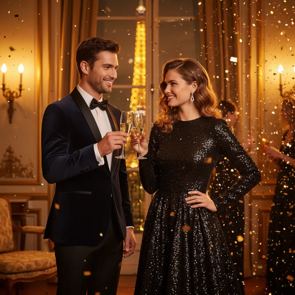 Dress code nouvel an : tenue réveillon, codes et éclat de soirée