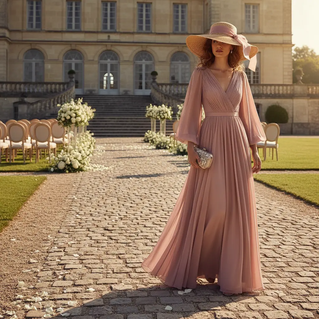 Robe longue mariage invitée : le guide stylistique complet 2026