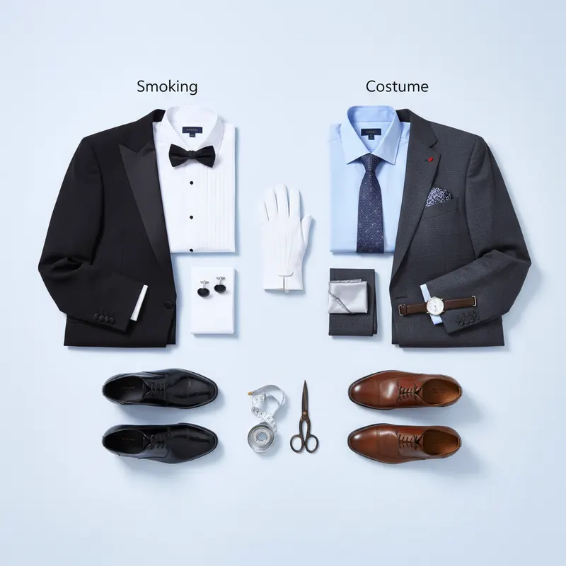 smoking ou costume — détail